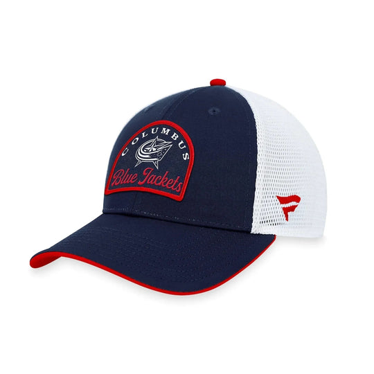 Fanatics Fundamental Structured Trucker Hat - Columbus Blue Jackets OSFM / Navy - The Hockey Shop
