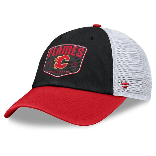Fanatics One-Timer Cotton Structured Adjustable Mesh Hat - Calgary Flames OSFM / Black - The Hockey Shop