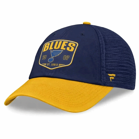 Fanatics One-Timer Cotton Structured Adjustable Mesh Hat - St. Louis Blues OSFM / Navy - The Hockey Shop