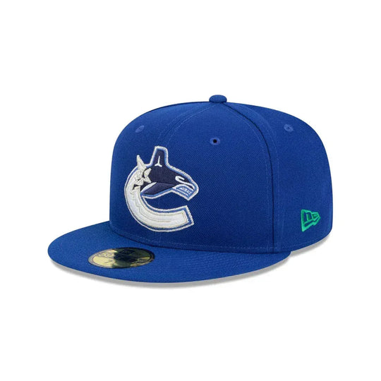 NewEra NHL 59Fifty Team Color Fitted Hat - Vancouver Canucks Orca 7 1/8 - The Hockey Shop