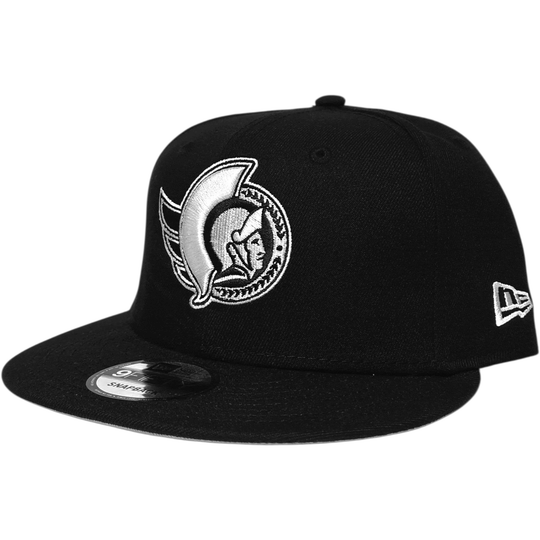 NewEra NHL 9Fifty Black / White Snapback Hat - Ottawa Senators OSFM - The Hockey Shop