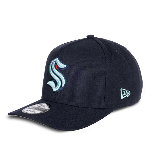 NewEra NHL 9Fifty Team A-Frame Snapback Hat - Seattle Kraken OSFM / Navy - The Hockey Shop