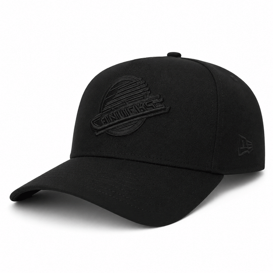 NewEra NHL 9Forty A-Frame Tonal Snapback Hat - Vancouver Canucks Skate - Black OSFM - The Hockey Shop