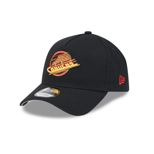 NewEra NHL 9Forty AF Team Color Snapback Hat - Vancouver Canucks Skate - Black OSFM - The Hockey Shop