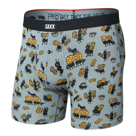 Saxx Vibe Xtra Soft Comfort Boxers - Ants in Your Pants - Silver Pine L - The Hockey Shop