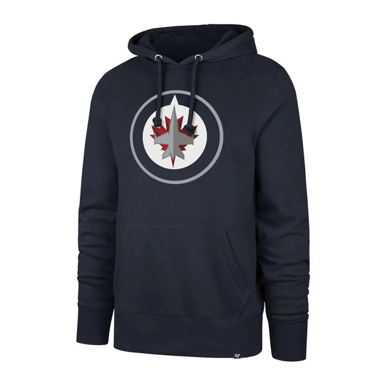 47 Brand Imprint Headline Pullover Mens Hoody - Winnipeg Jets Navy / L - The Hockey Shop
