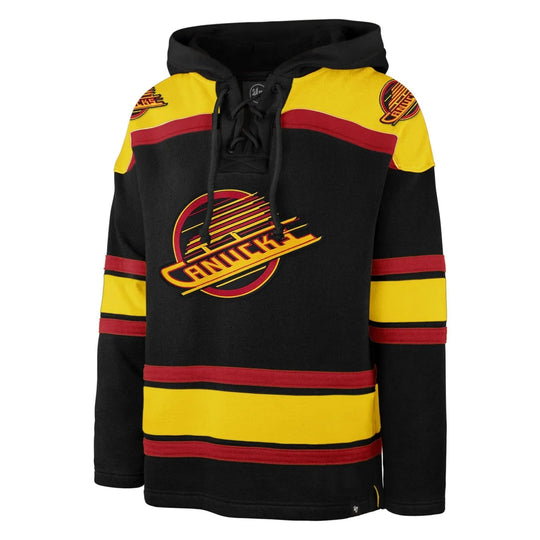 47 Brand NHL Lacer Fleece Mens Hoody - Vancouver Canucks Retro Skate M / Vancouver Canucks - The Hockey Shop