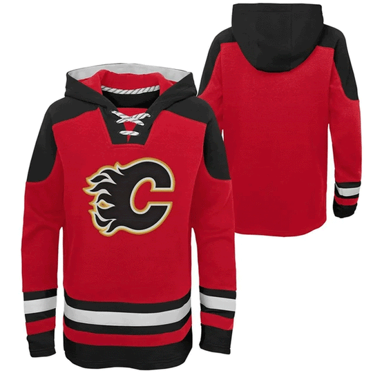 Outer Stuff NHL Ageless Must Have Youth Hoody - Calgary Flames 5/6 - The Hockey Shop