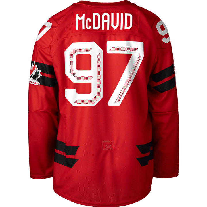 hockey gear canada Bauer Hockey Canada Olympic Semi-Pro Senior Jersey - Red - Connor McDavid
