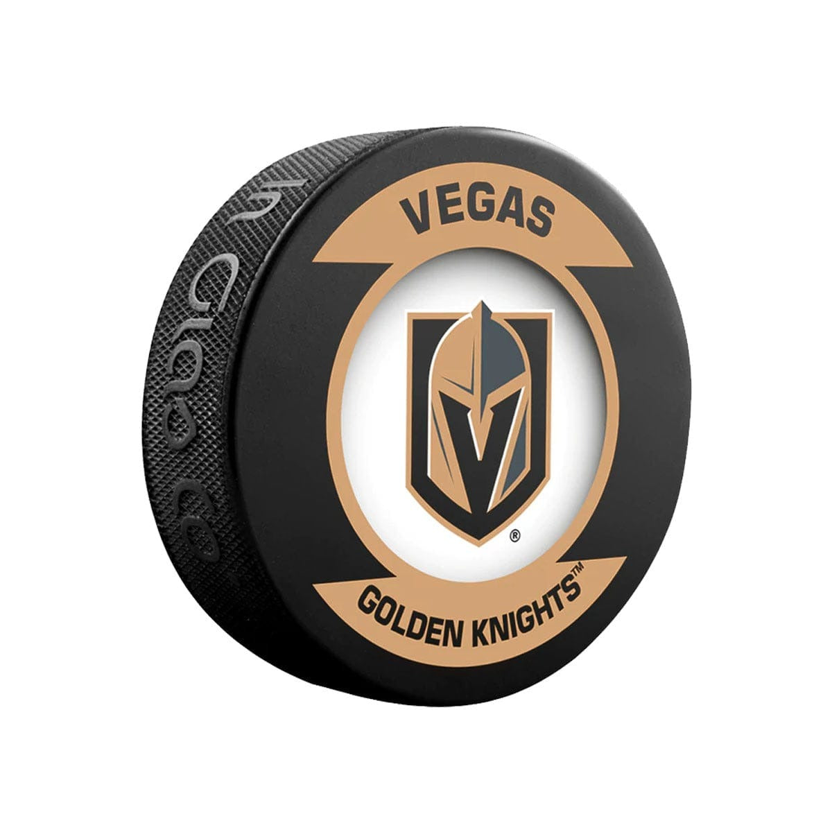 Vegas Golden Knights Inglasco NHL Retro Logo Hockey Puck - The Hockey Shop Source For Sports