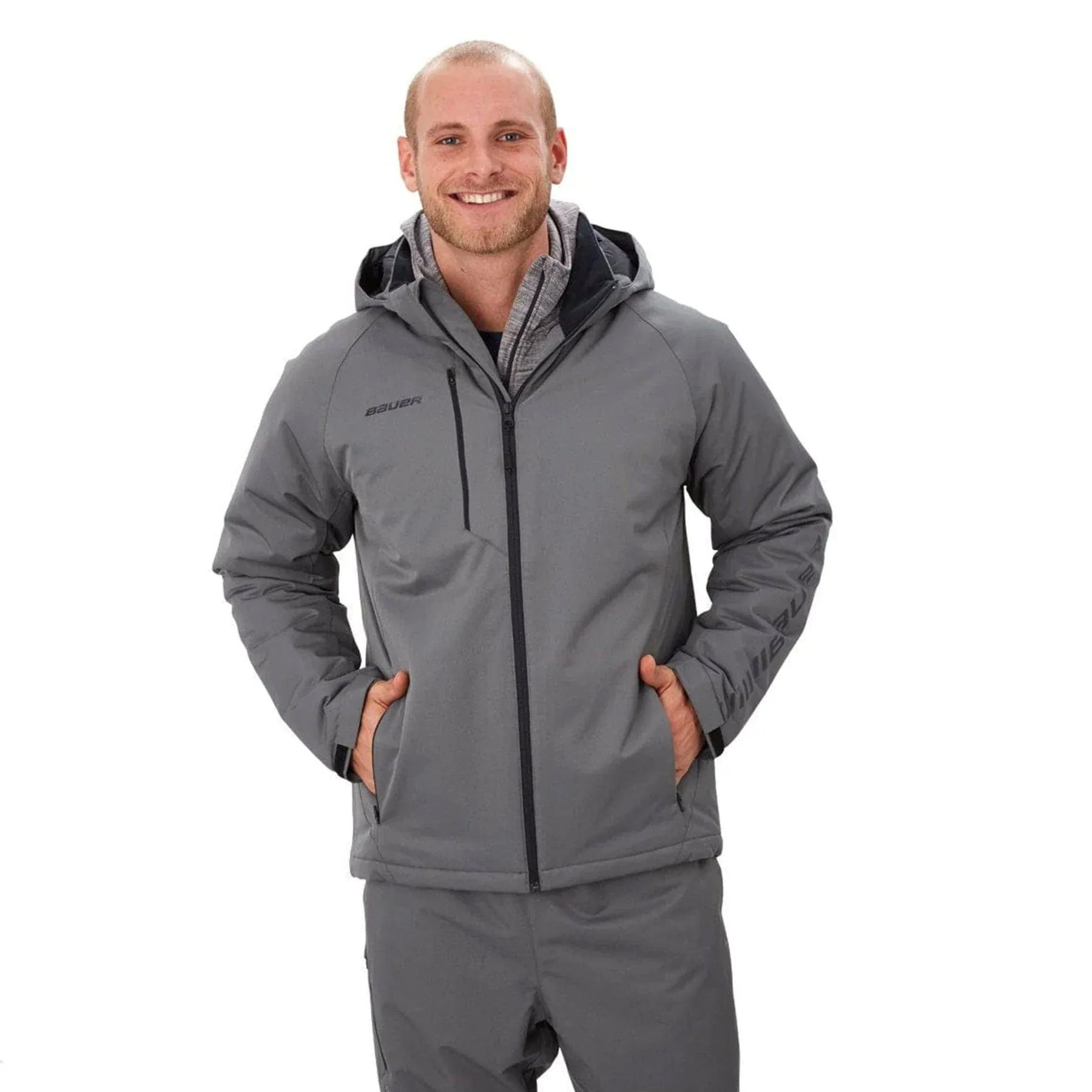 Bauer Supreme Heavyweight Senior Jacket - Grey | TheHockeyShop.com