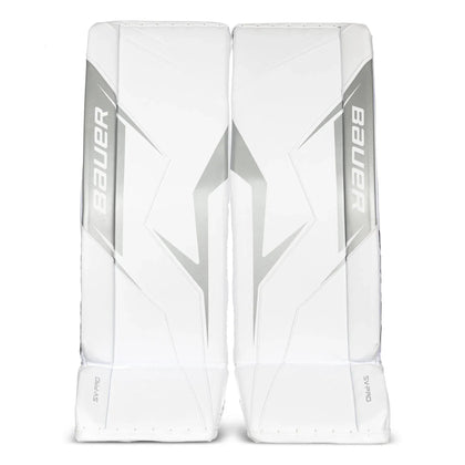 Bauer SV-Pro Senior Goalie Leg Pads White / M - The Hockey Shop