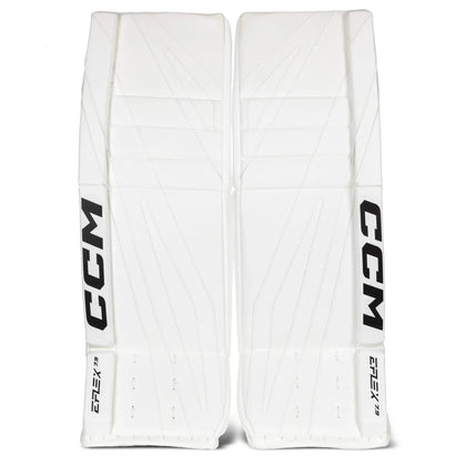 CCM Extreme Flex E7.9 Senior Goalie Leg Pads White / 33+1 - The Hockey Shop