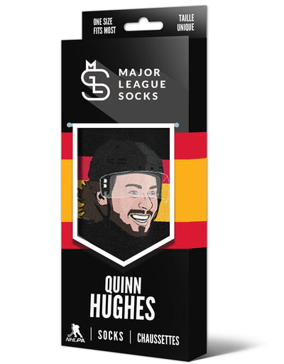 Vancouver Canucks Major League Socks - Quinn Hughes - TheHockeyShop.com