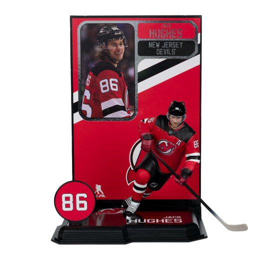 McFarlane NHL SportsPicks Player Figure - New Jersey Devils Jack Hughes 7" - The Hockey Shop