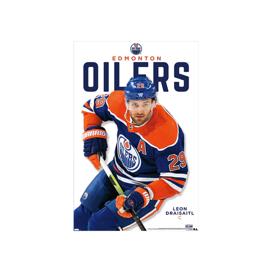 NHL Edmonton Oilers Leon Draisaitl Feature Series 24 Poster 22"x34" - The Hockey Shop