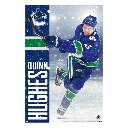 NHL Vancouver Canucks Quinn Hughes 20 Poster 22"x34" - The Hockey Shop