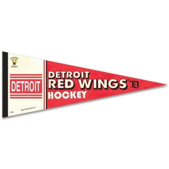Wincraft NHL Vintage Premium Pennant - Detroit Red Wings 12" x 30" - The Hockey Shop