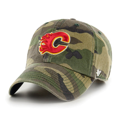 47 Brand NHL Camo Clean Up Adjustable Hat - Calgary Flames - TheHockeyShop.com