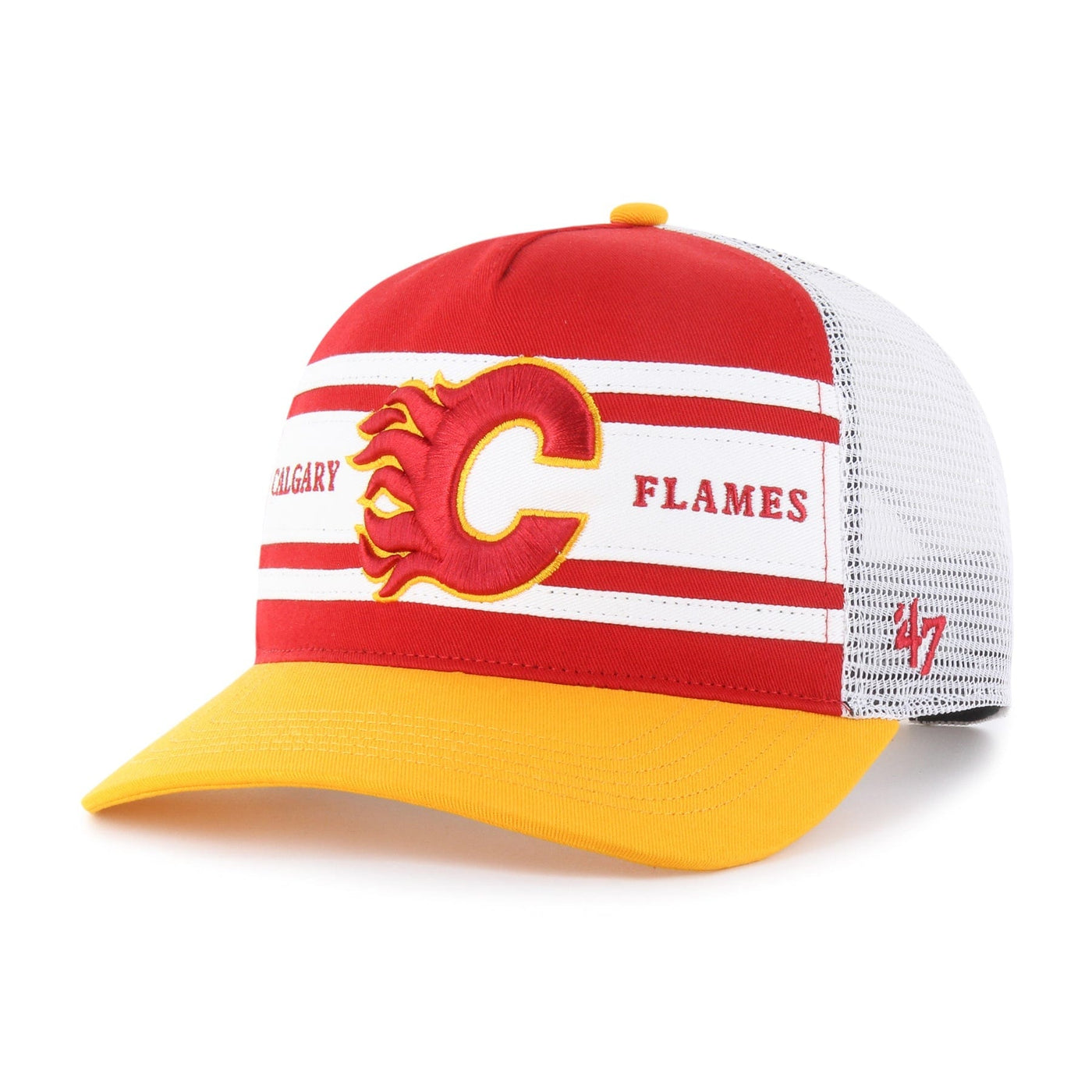 47 Brand NHL Double Header Super Stripe Hitch Adjustable Hat - Calgary Flames - TheHockeyShop.com