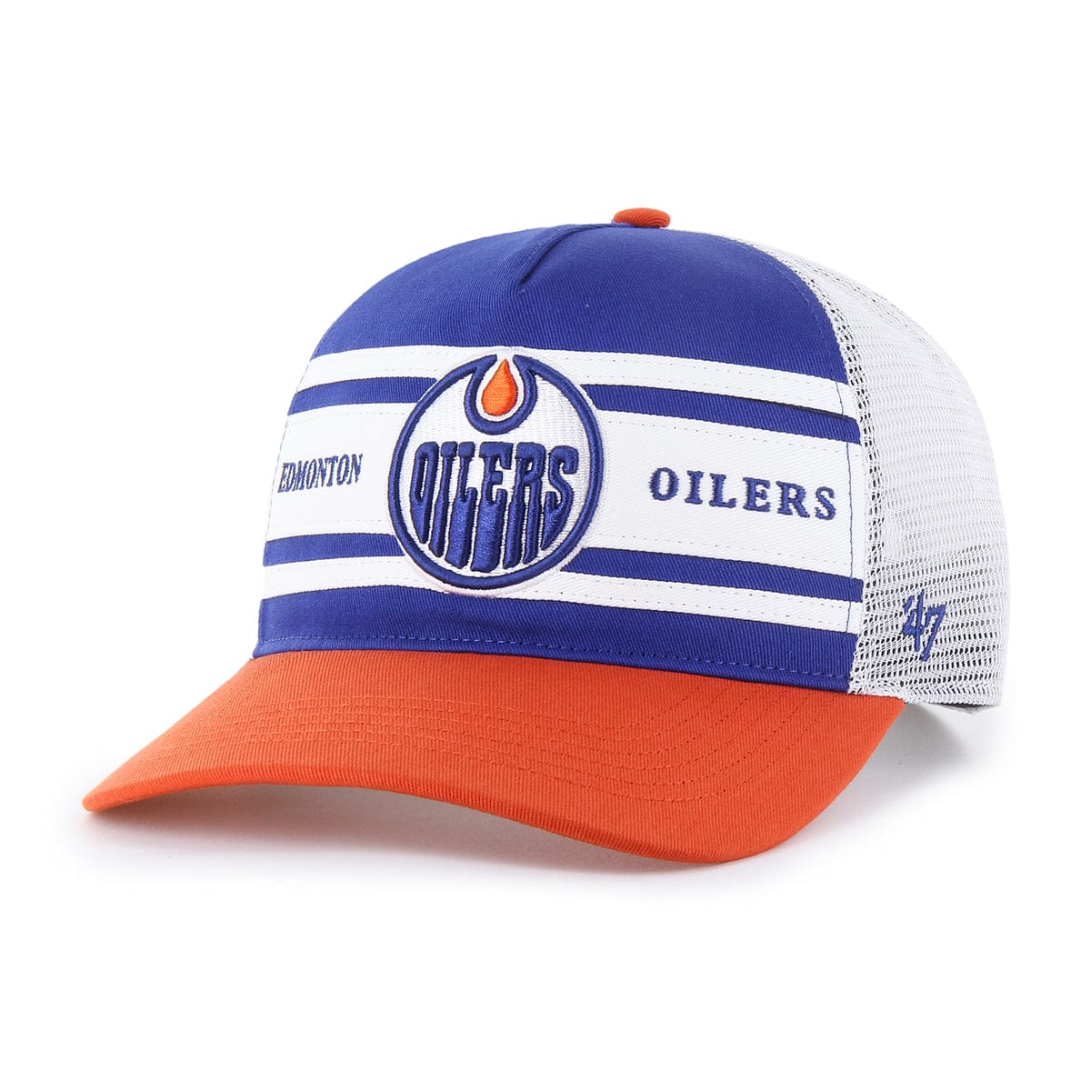 47 Brand NHL Double Header Super Stripe Hitch Adjustable Hat - Edmonton Oilers - TheHockeyShop.com