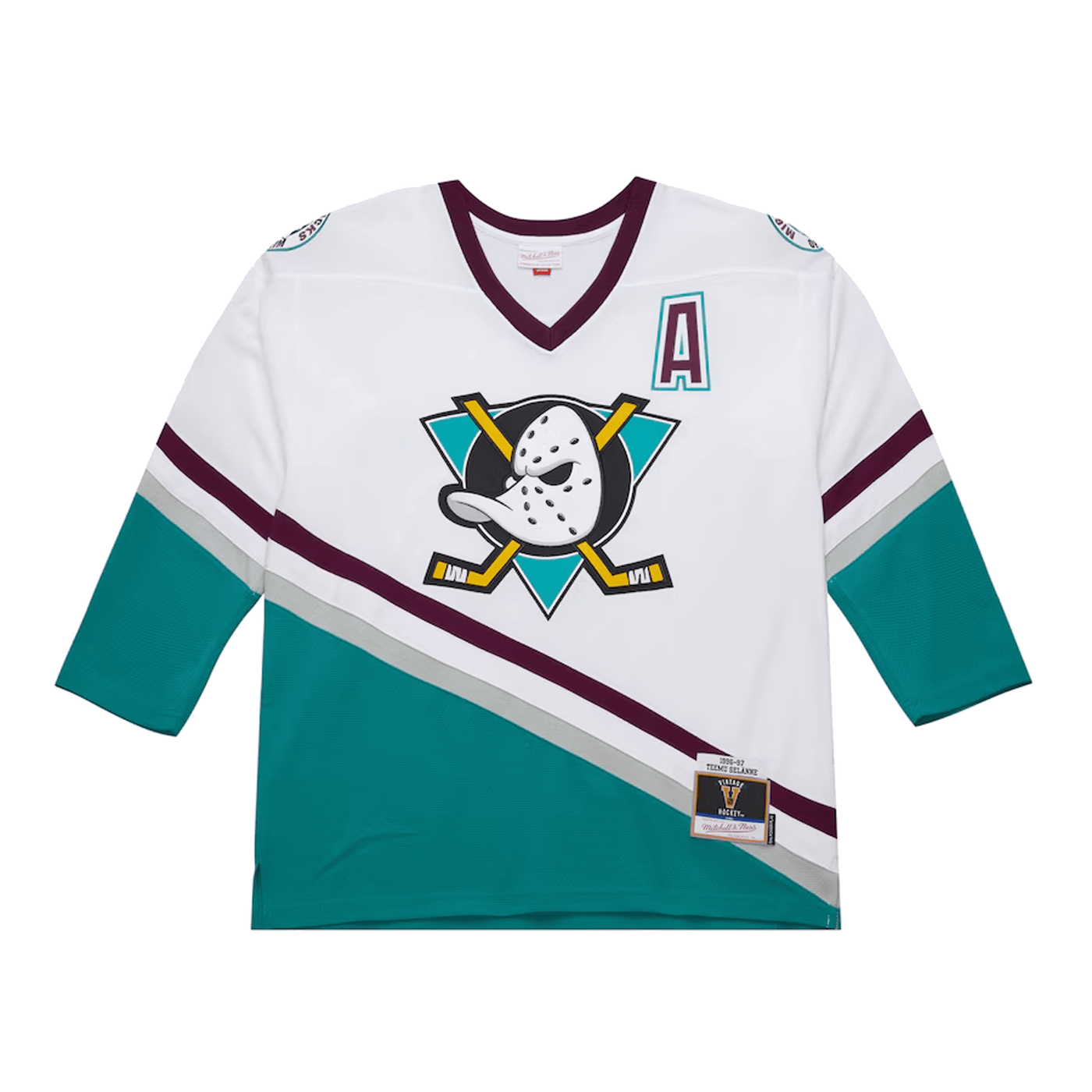 Mitchell & Ness Power Play Vintage Senior Jersey - Anaheim Ducks Teemu Selanne - TheHockeyShop.com