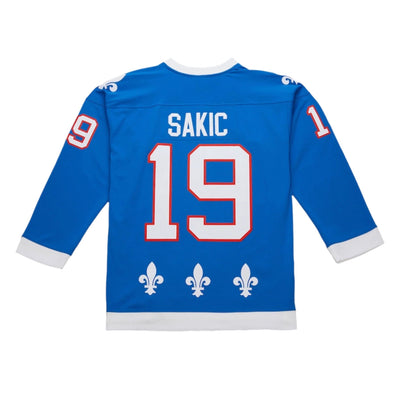 Mitchell & Ness Power Play Vintage Senior Jersey - Quebec Nordiques Joe Sakic - TheHockeyShop.com