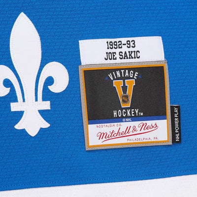 Mitchell & Ness Power Play Vintage Senior Jersey - Quebec Nordiques Joe Sakic - TheHockeyShop.com