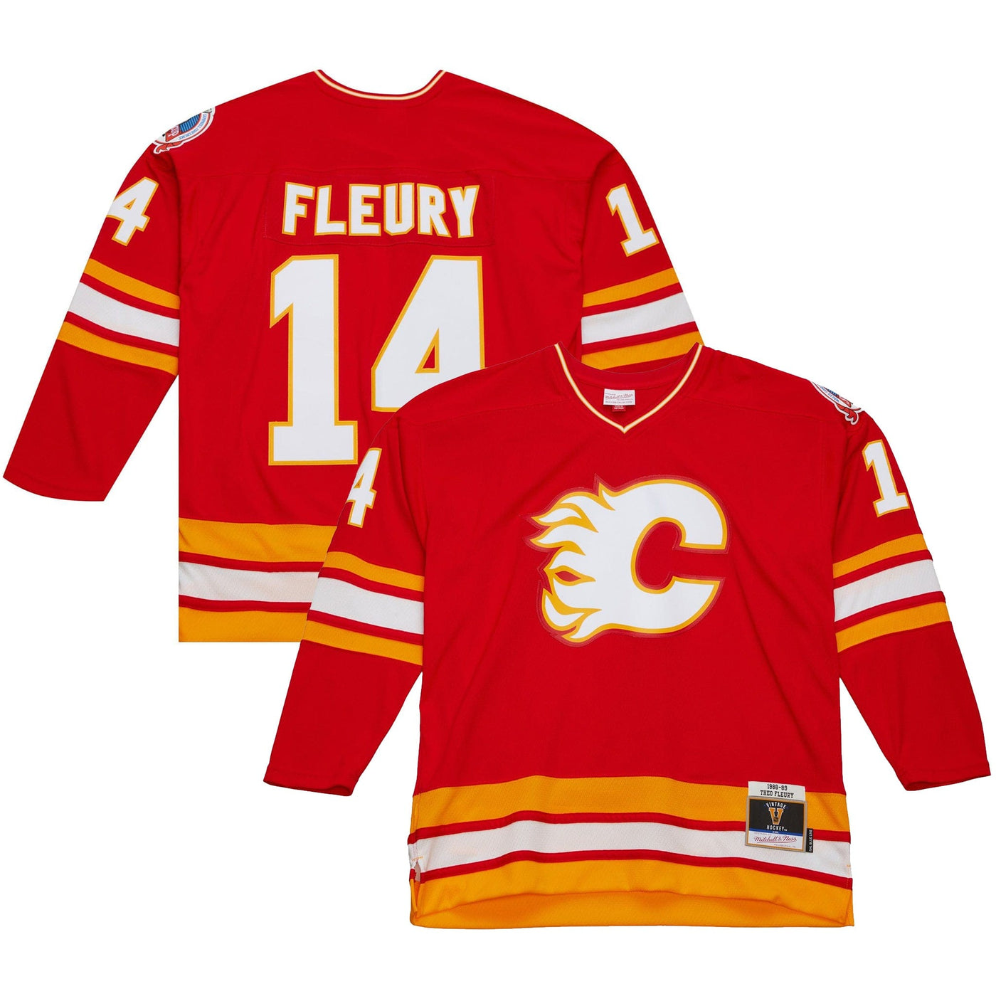 Mitchell & Ness Blue Line Vintage Senior Jersey - Calgary Flames Theo Fleury - TheHockeyShop.com