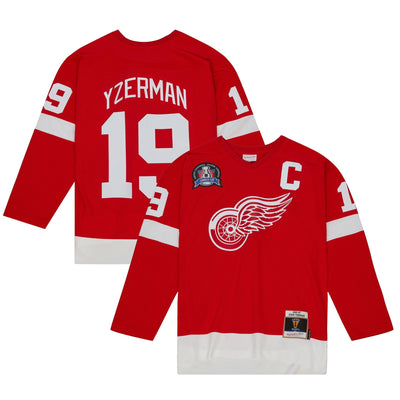 Mitchell & Ness Blue Line Vintage Senior Jersey - Detroit Red Wings Steve Yzerman - TheHockeyShop.com
