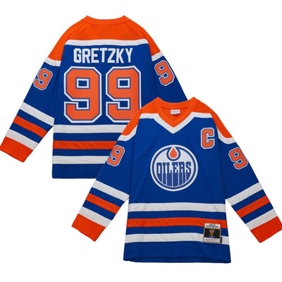 Mitchell & Ness Blue Line Vintage Senior Jersey - Edmonton Oilers Wayne Gretzky - TheHockeyShop.com