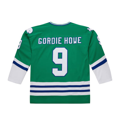 Mitchell & Ness Blue Line Vintage Senior Jersey - Hartford Whalers Gordie Howe - TheHockeyShop.com