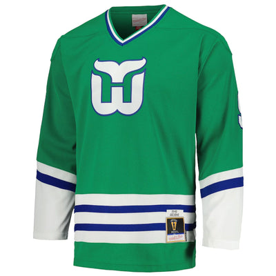 Mitchell & Ness Blue Line Vintage Senior Jersey - Hartford Whalers Gordie Howe - TheHockeyShop.com