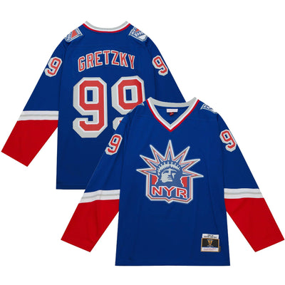 Mitchell & Ness Blue Line Vintage Senior Jersey - New York Rangers Wayne Gretzky - TheHockeyShop.com