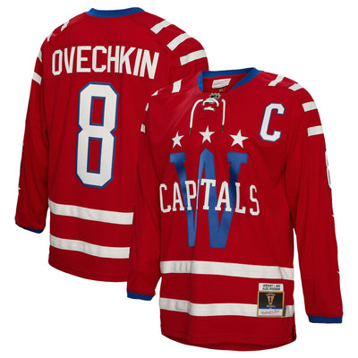 Mitchell & Ness Blue Line Vintage Senior Jersey - Washington Capitals Alex Ovechkin - TheHockeyShop.com