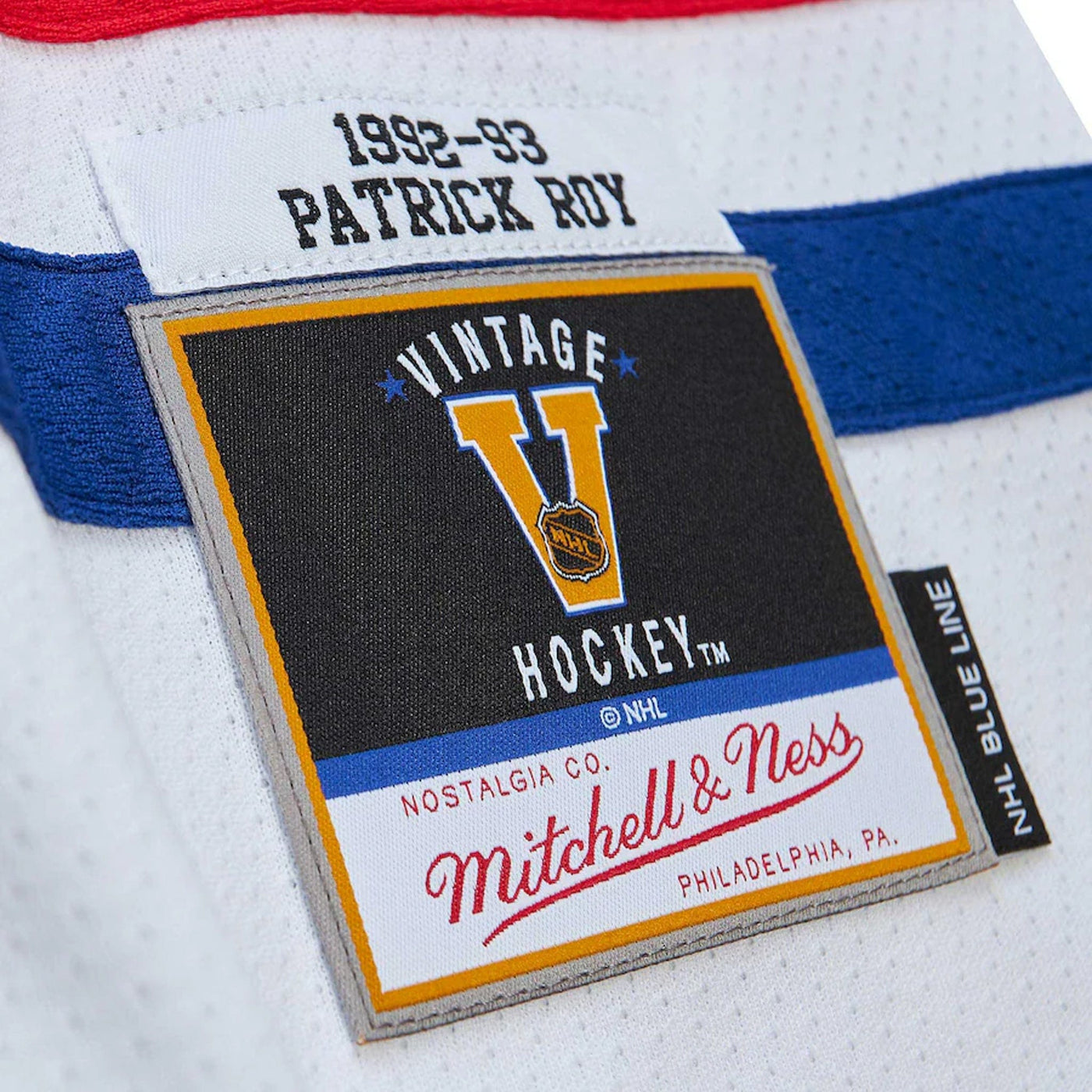 Mitchell & Ness Blue Line Vintage Senior Jersey - Montreal Canadiens Patrick Roy - TheHockeyShop.com