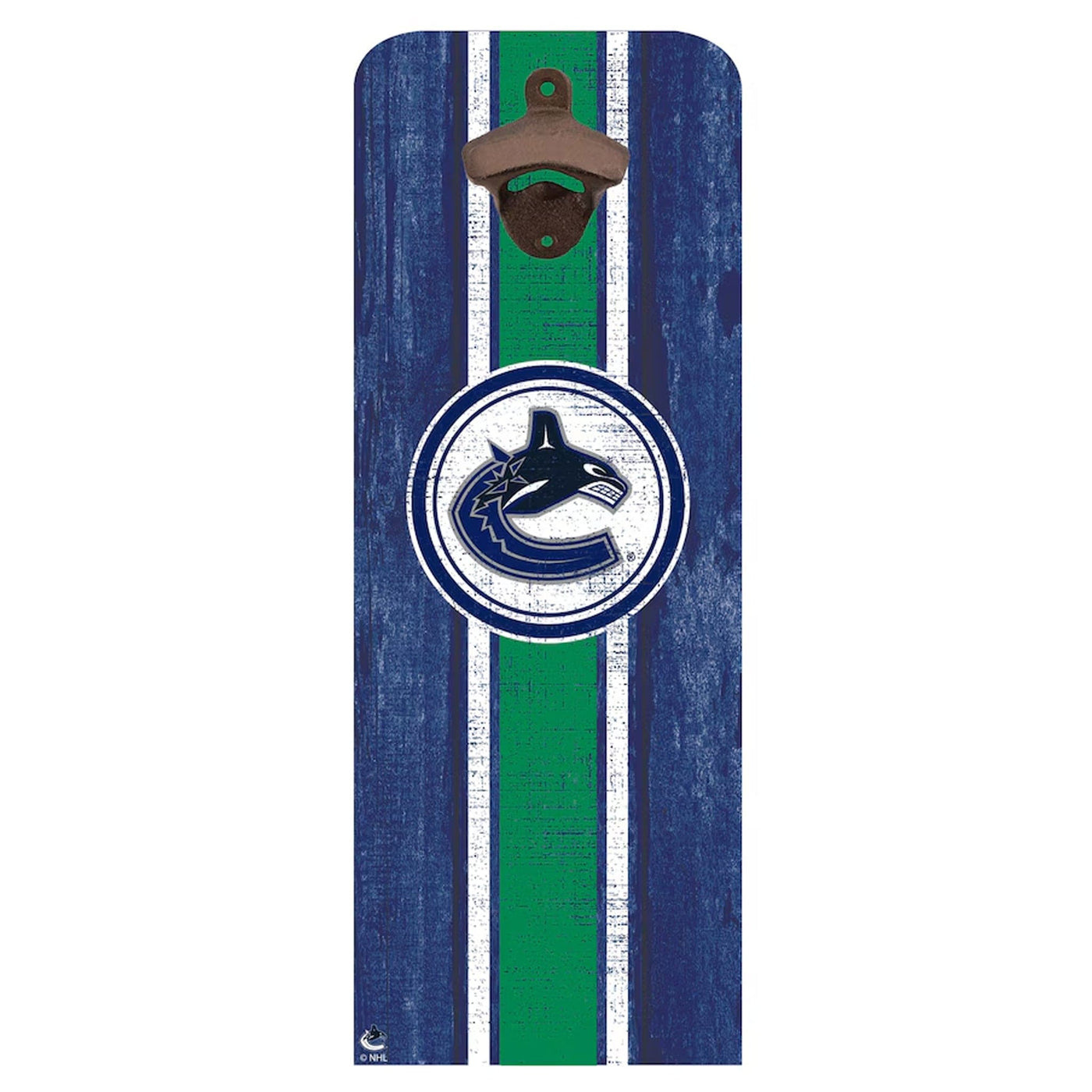 Mustang NHL Wall Mounted Bottle Opener - Vancouver Canucks - TheHockeyShop.com