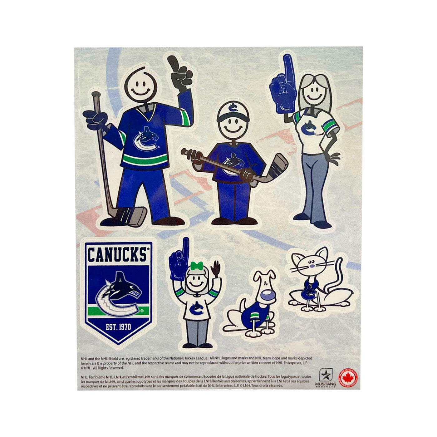 Mustang NHL Family Decal - Vancouver Canucks - TheHockeyShop.com