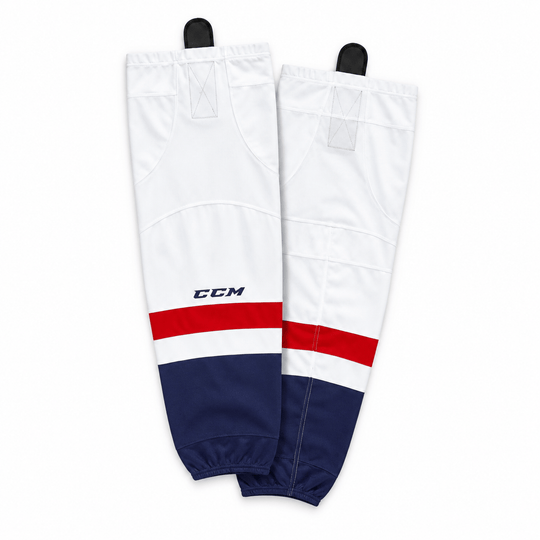 Washington Capitals Away CCM Quicklite 8000 Hockey Socks White / INT - The Hockey Shop
