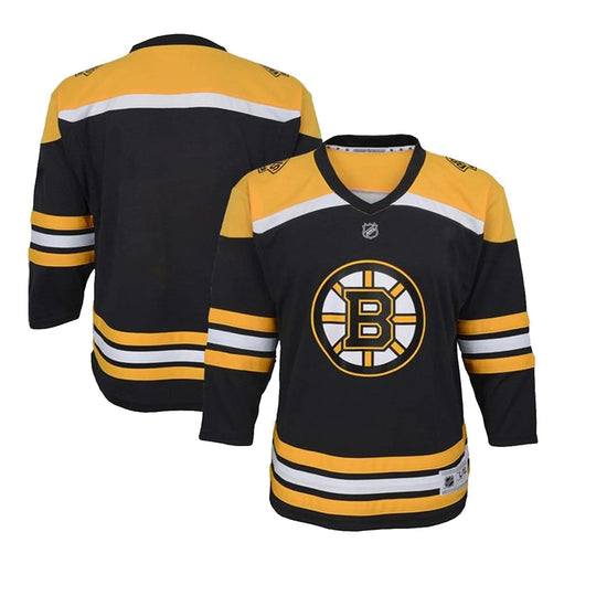 Boston Bruins Home Outer Stuff Replica Junior Jersey Black / L/XL - The Hockey Shop