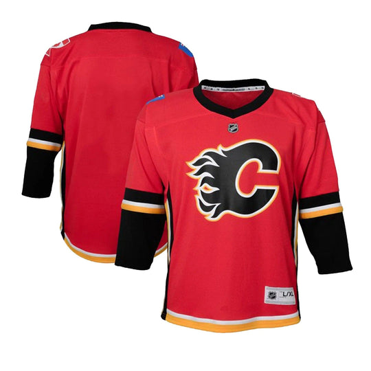 Calgary Flames Home Outer Stuff Replica Junior Jersey Red / L/XL - The Hockey Shop