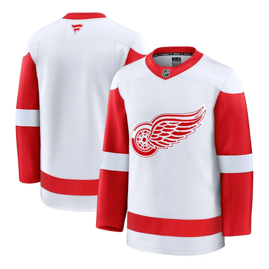 Fanatics Premium Senior Away Jersey - Detroit Red Wings 50 (M) / White - The Hockey Shop