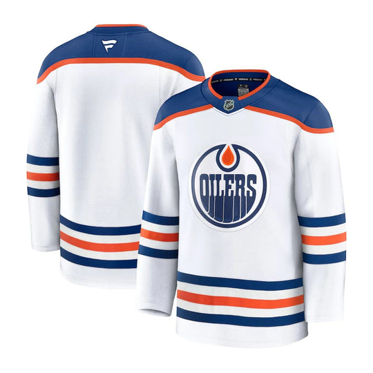 Fanatics Premium Senior Away Jersey - Edmonton Oilers 52 (L) / White - The Hockey Shop