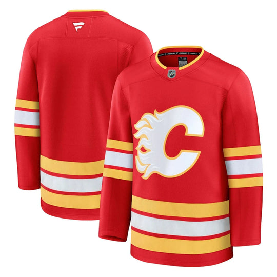 Fanatics Premium Senior Home Jersey - Calgary Flames 50 (M) / Red - The Hockey Shop