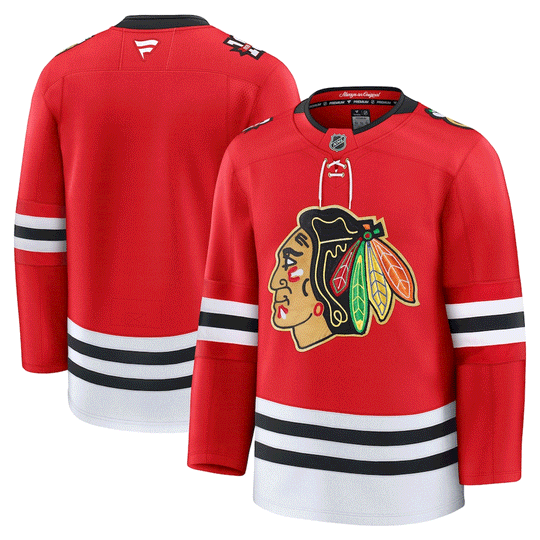 Fanatics Premium Senior Home Jersey - Chicago Blackhawks 100th Anniversary 46 (S) - The Hockey Shop