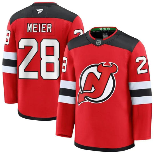 Fanatics Premium Senior Home Jersey - New Jersey Devils Timo Meier 50 (M) / Red - The Hockey Shop