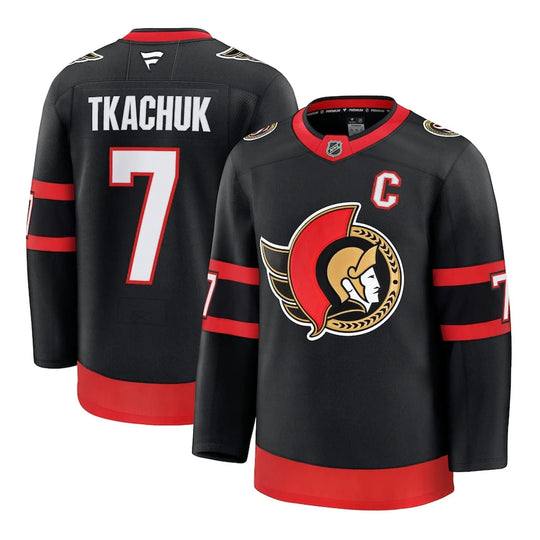 Fanatics Premium Senior Home Jersey - Ottawa Senators Brady Tkachuk 50 (M) / Black - The Hockey Shop