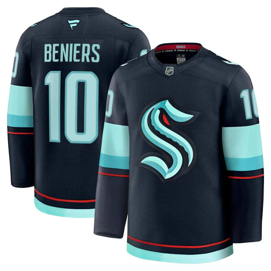 Fanatics Premium Senior Home Jersey - Seattle Kraken Matty Beniers 52 (L) - The Hockey Shop