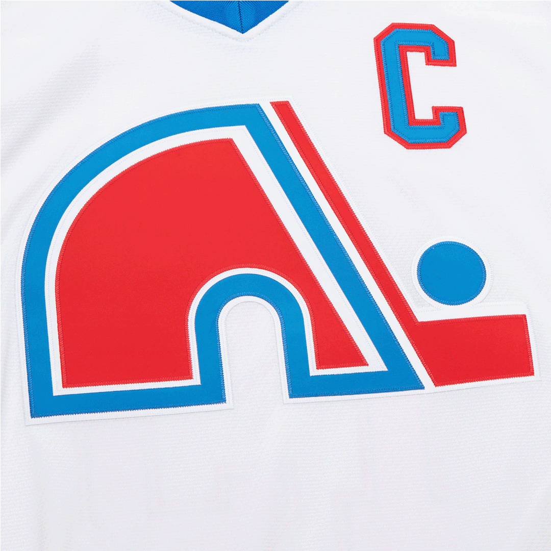 T-shirt Vintage Québec Nordiques - Gardien De But - Taille 2XL Blanc - Marque Bulletin Athletics - Occasion Très Bon état