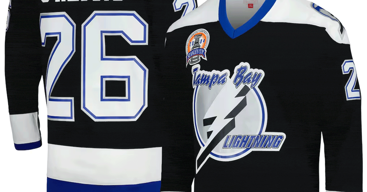Maillot De Hockey Tampa Bay Lightning Vintage CCM - Taille L Noir - Années 92-07 - Occasion Correcte